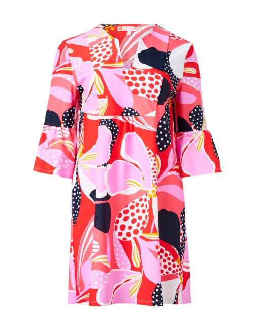 Kerry Red Multicolored Print Women's Casual Dress