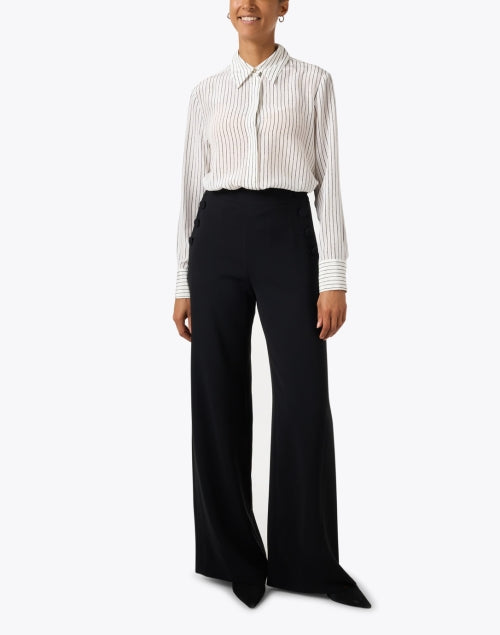 Navy Blue Max Mara Studio Rina Wide - Leg Trouser for Stylish Outfits
