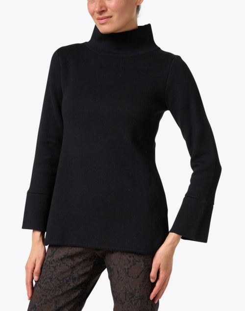 Laura's Black Cotton - Cashmere Cozy Tunic for All - Year Wear
