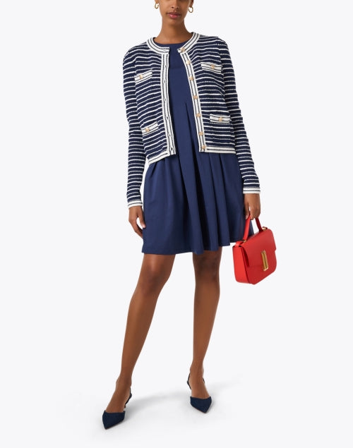Stylish Navy and White Striped Suzann Jacket for Timeless Fashion