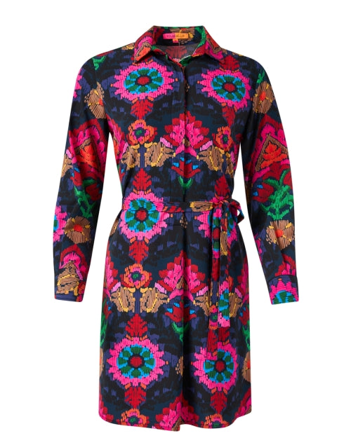 Vilagallo's Ana Multicolored Printed Shirt Dress for Transitional Wear