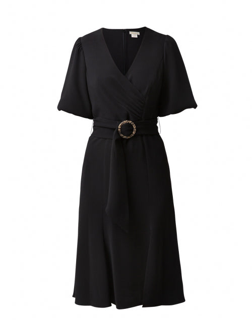 Exquisite Esmeralda Stretch Crepe Black Dress for Spring Occasions