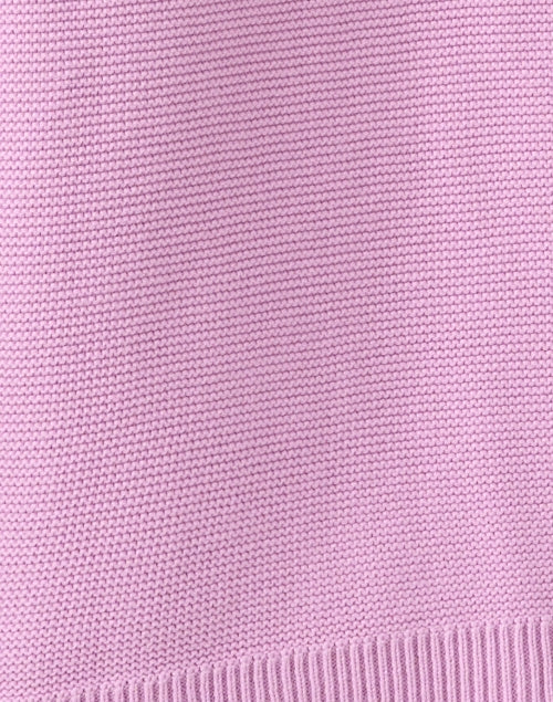 Soft Freesia Pink Cotton Sweater with Garter Stitch Design