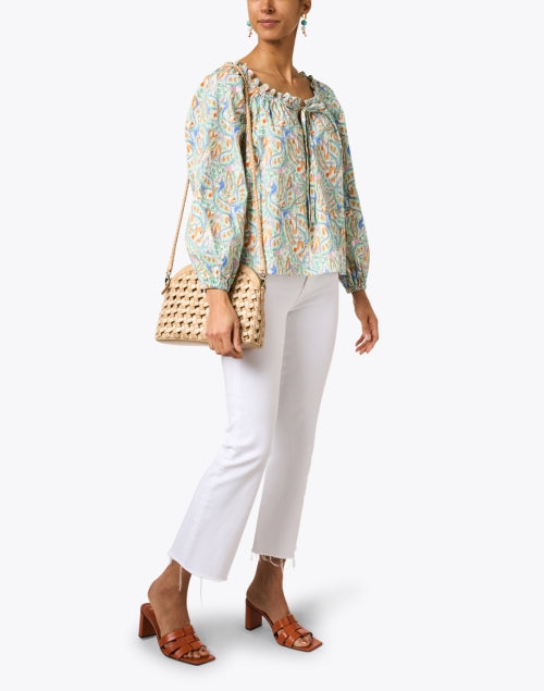 Shoshanna's Cella Lightweight Blouse with Multicolor Paisley Print