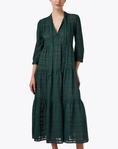 Stylish Giselle Women's Green Cotton Maxi Summer Dress