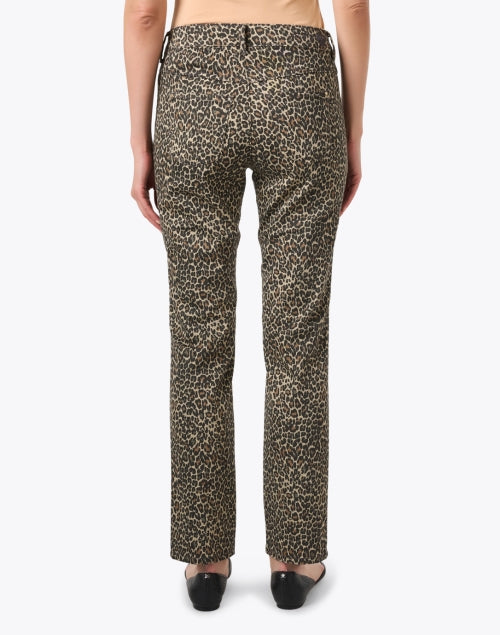 Fashionable Dream Cheetah Print High - Rise Straight - Leg Denim Jeans