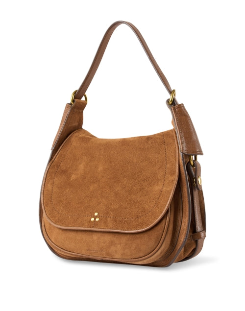 Stylish Philippe Brown Suede Shoulder Handbag