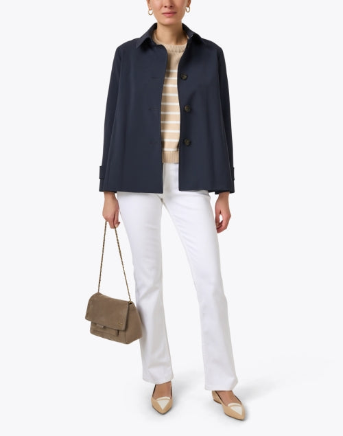 Navy Blue Technological Style Men's/Women's Jacket for Spring