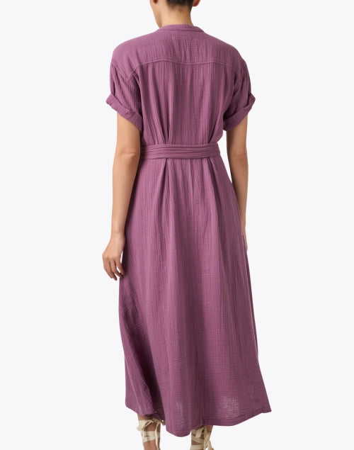 Stylish Washed Purple 100% Cotton Gauze Cate Dress