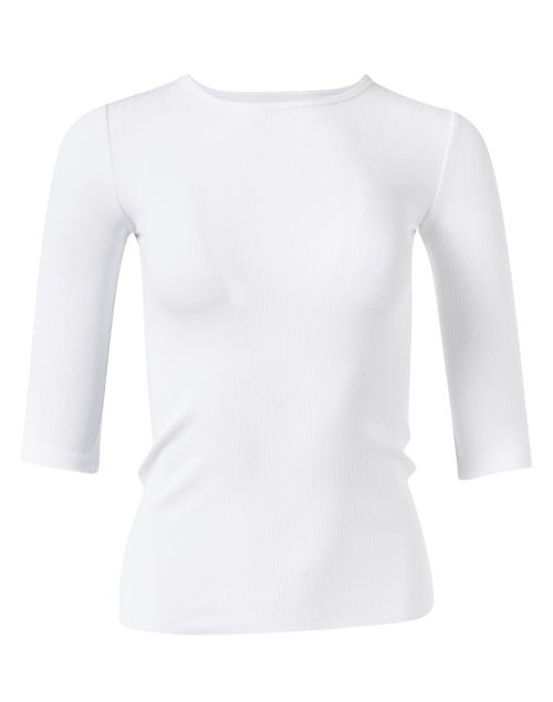 Soft Cotton Elbow Sleeve Optic White Classic Tee