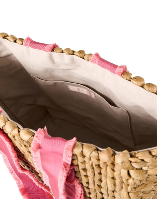 Stylish Pink Corn Husk Woven Isla Bahia Tote Bag