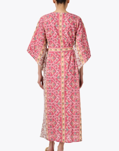 Salma Feminine Pink Printed Cotton Dress for Women