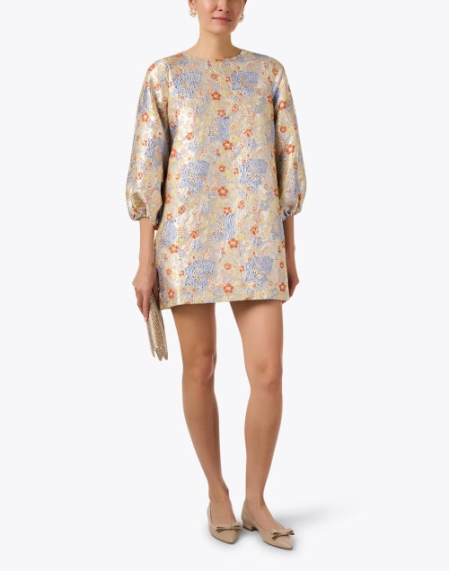 Elegant Rosanna Floral Jacquard Women's Mini Dress