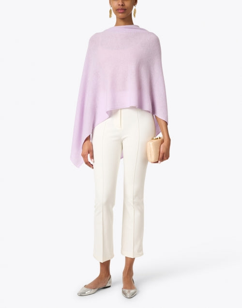 Soft Lavender Cashmere Poncho - Ruana Style Shawl
