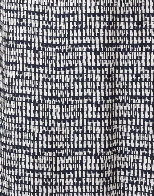 Stylish Domicia Black-and-White Patterned Women's Midi Dress