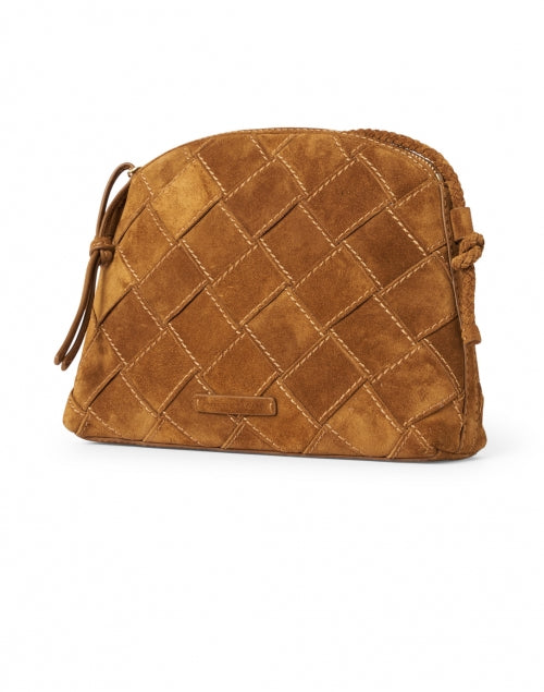 Stylish Loeffler Randall Mallory Cacao Woven Suede Leather Crossbody Handbag for Women