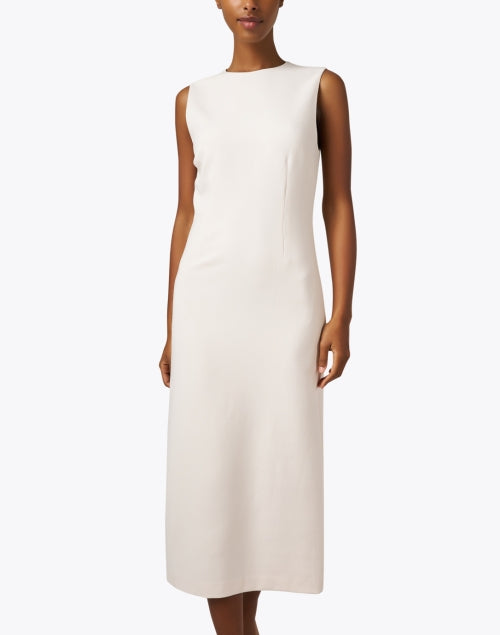 Elegant Ivory Sleeveless Sheath Dress by Vince