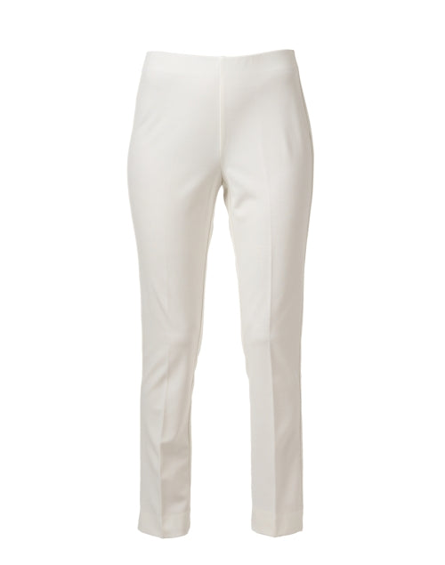 Stretchy Annie Cream Pull - On Straight - Leg Pants