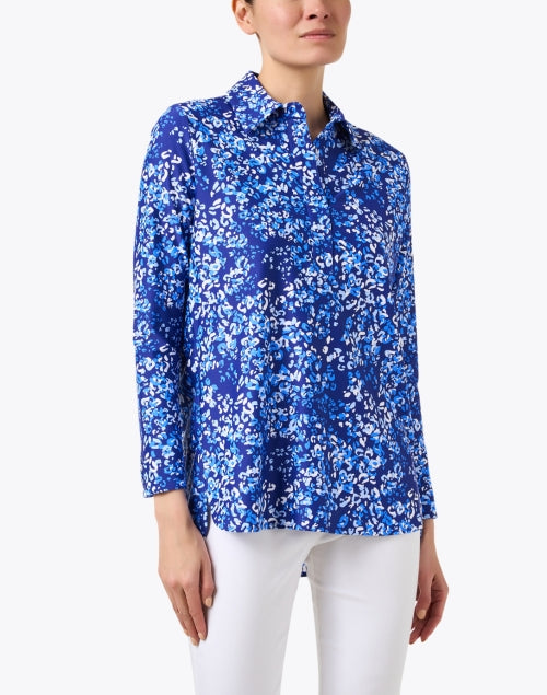 Stylish Hadley Women's Blue Floral Print Casual Top