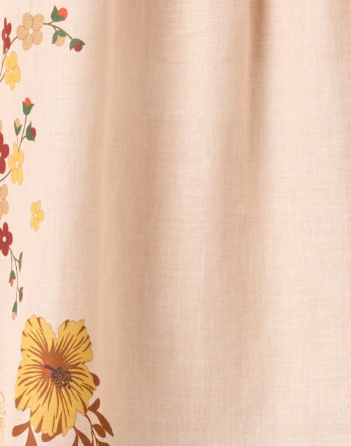 Charming Pink Floral Print Cotton Blouse with Puff Sleeves