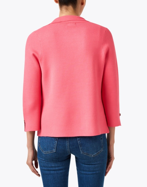 Stylish Blossom Pink Women's Knitted Jacket for a Sophisticated Look