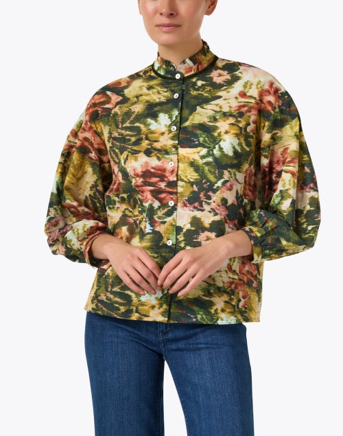 Jeremy Green Floral Patterned Women's Blouse Shirt