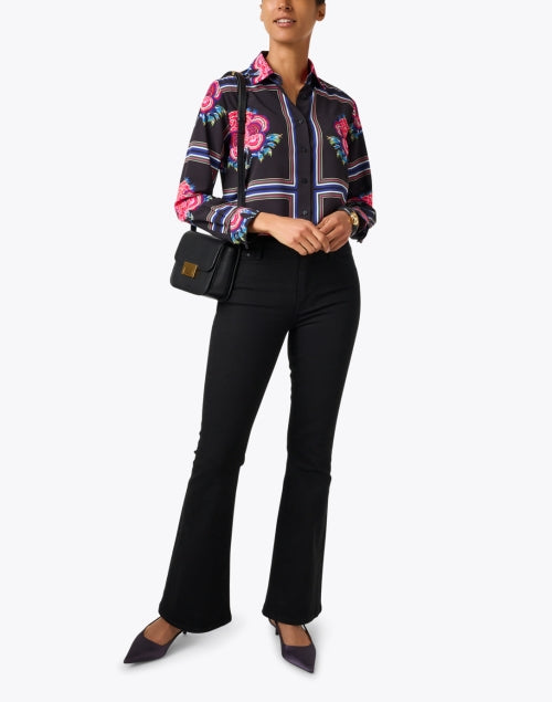 Stunning Nadine Black Women's Floral Print Casual Top
