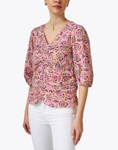 Banjanan Aria Feminine Floral Print V-Neck Blouse
