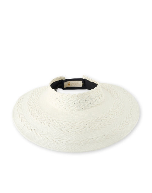 Elegant Handwoven Redwood White Braided Visor for Summer