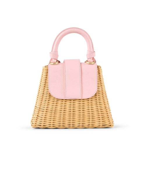 The Elegant Pink Wicker Mini Handbag for Fashionable Ladies