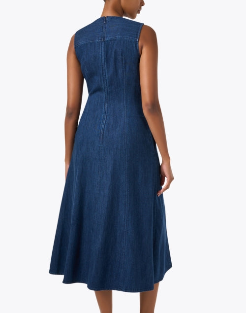 Elegant Maria Women's Indigo Denim A-Line Dress