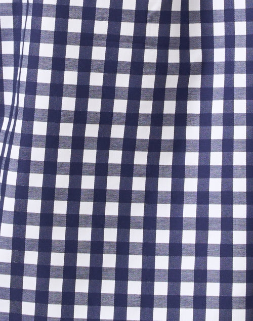 Navy and White Checked 100% Cotton Margot Style Women's Top for Sunny Days