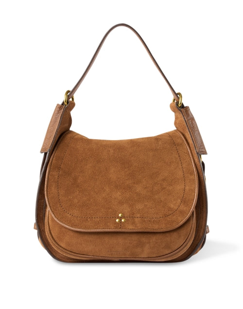 Stylish Philippe Brown Suede Shoulder Handbag