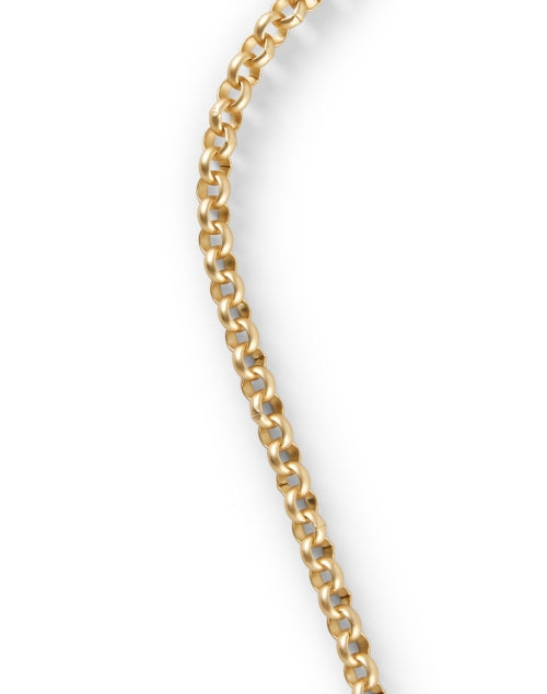 Elegant Matte Gold Plated Pearl Pendant Necklace by Deborah Grivas
