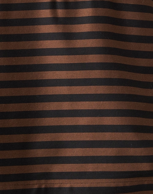 Stylish Aileen Brown and Black Striped Cotton Women's Top