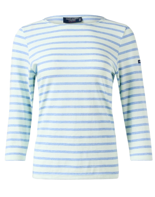 Luxurious Airy Cotton Blue Striped Shirt by Saint James