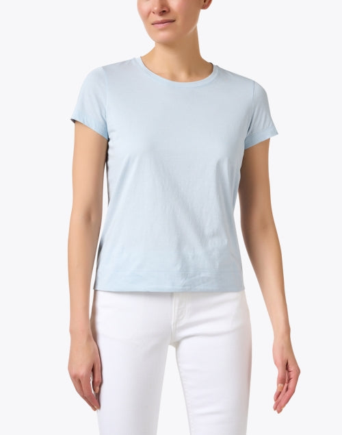 Comfortable Light Blue Pure Cotton Women's T-Shirt