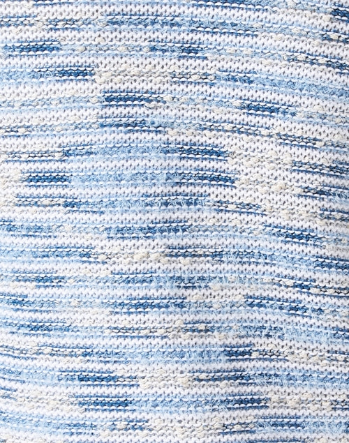 Olimpia Blue and White Knit Heathered Stylish Jacket