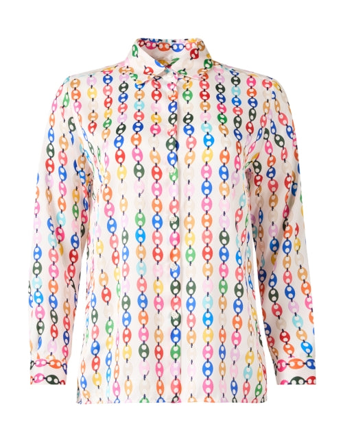 Vilagallo's Fashionable Irina Multi - Colored Printed Women's Blouse
