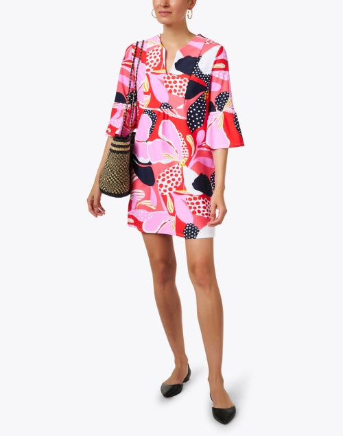 Kerry Red Multicolored Print Women's Casual Dress