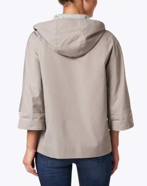 Lightweight Stone Techno Hooded Jacket for Transitional Weather