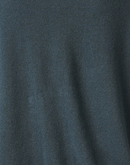 Fabiana Filippi Teal Shimmering Wool, Silk and Cashmere Turtleneck Sweater for a Chic Look