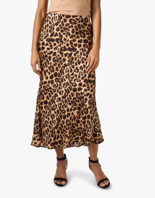 Stylish Brynn Leopard-Patterned Satin Women's Skirt for the New Season
