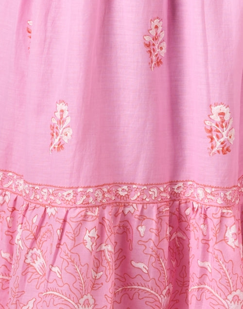 Fashionable Pink and Orange Embroidered Women's Dress for a Stylish Look