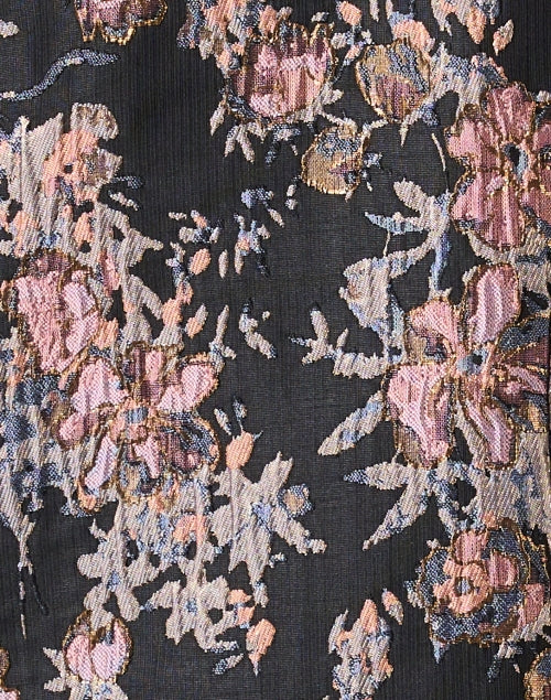 Stylish Women's Ronette Black Floral Jacquard Designer Jacket