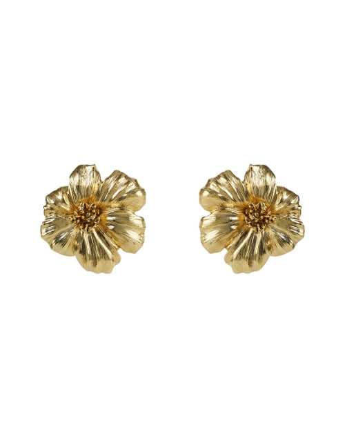 Luxurious Gold-Plated Poppy Design Earrings with Feminine Whimsy