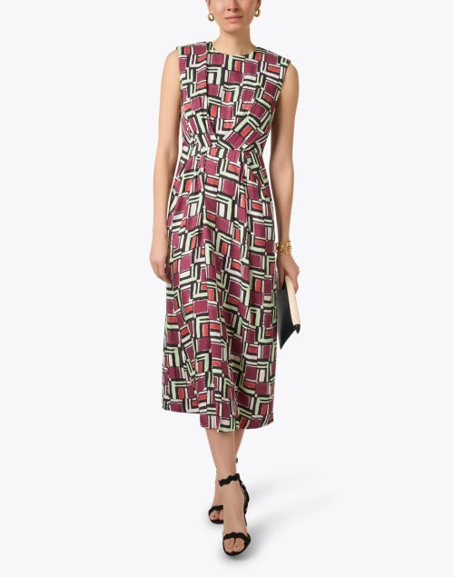 Stylish Multi - Geometric Patterned Women's Dress