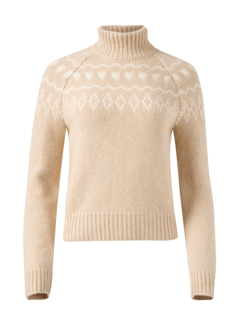 Elegant Beige Cashmere Pullover Sweater - Stelli by Kujten