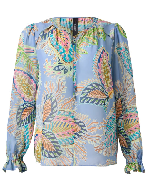 Elegant Women's Multi Paisley Pattern Print Blouse for Fashionable Look