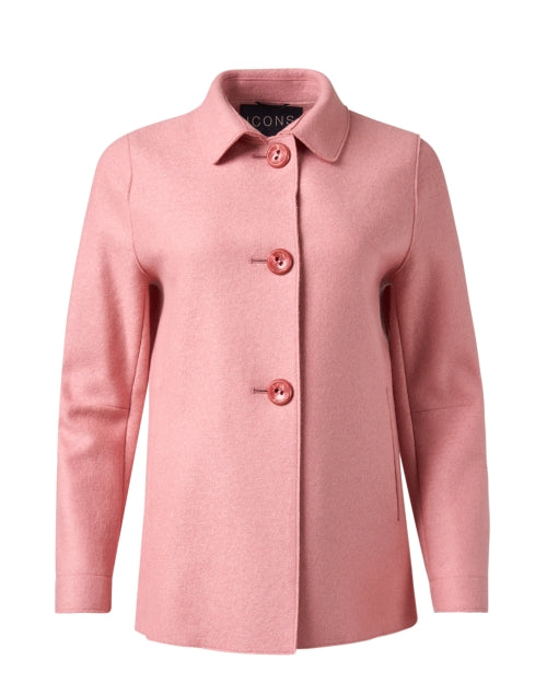 Fashionable Pink Women's Wool Jacket for New Season